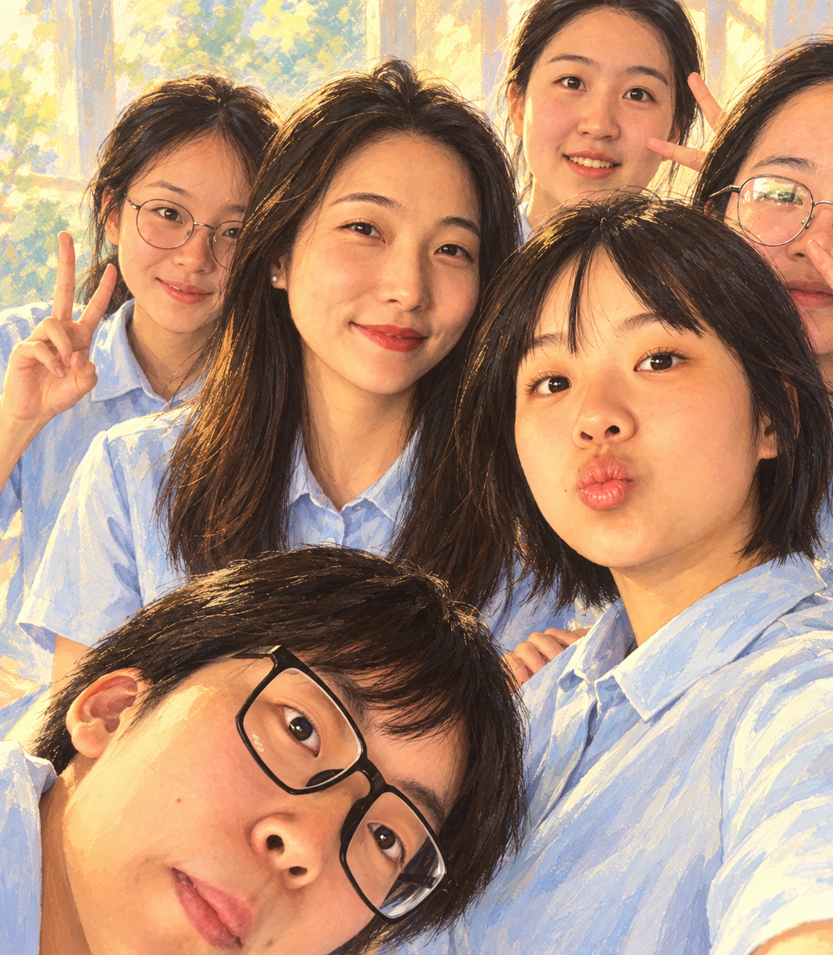 贾老师与学生们的完整绘本合照